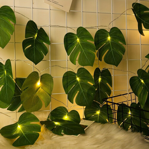 Guirlande de feuilles de Monstera à LED 1