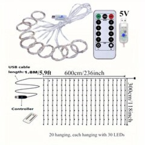 LED-valoverho kaukosäätimellä 2
