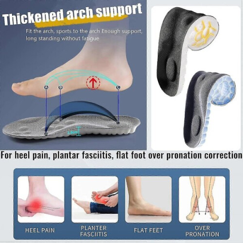 Solette ortopediche 4D per scarpe, alla moda, super morbide, ideali per la corsa e lo sport. 1