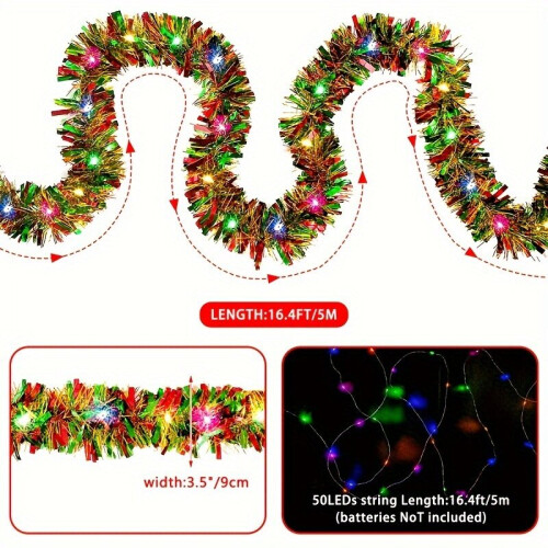 5 m lange LED-Glitzergirlande 2