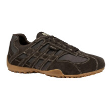 (7 UK, Dark Brown) Geox Mens U Snake Trainers