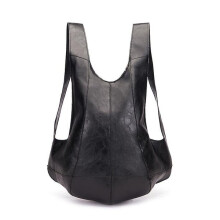 Sac à dos antivol classique minimaliste pour homme en cuir ciré à l'huile