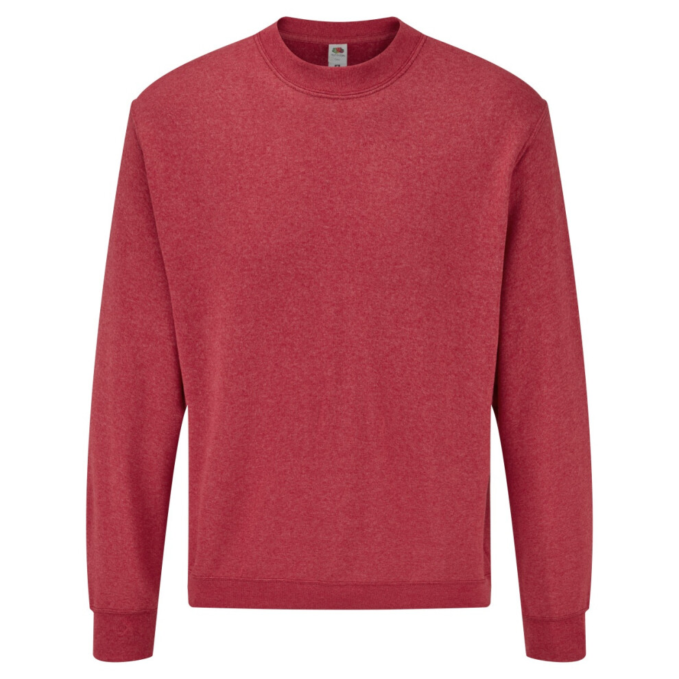 Fruit Of The Loom (L, Heather Red) Mens Set-In Belcoro Yarn Sweatshirt
