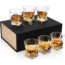 Zmleve Herren-Hibachi-Whiskyglas aus Kristall, 10 Unzen, Antik U