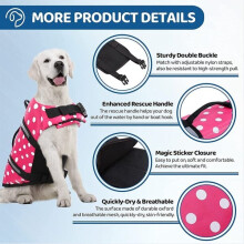 Gilet de sauvetage pour chien ajustable, taille L
