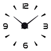 Grande horloge murale noire, 80-120 cm