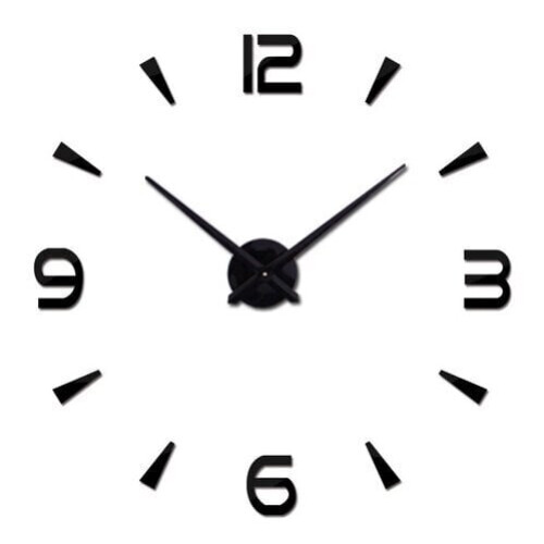 Grande horloge murale noire, 80-120 cm