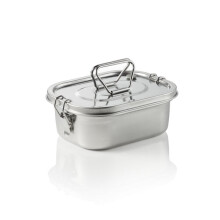 Boîte alimentaire en acier inoxydable avec couvercle extra hermétique, 18 x 14,5 x