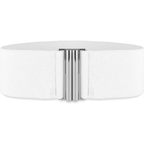 Eenvoudige brede elastische riem wit