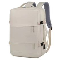 Sac à dos de voyage grande capacité, beige