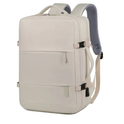 Sac à dos de voyage grande capacité, beige