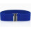 Ceinture élastique large simple bleue 1