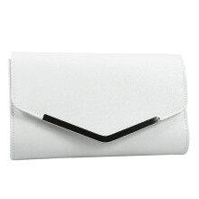 Klein glanzend handtasje voor dames, wit