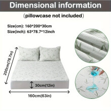 '1 protège-matelas imperméable 100 % fibre de bambou (250 g)