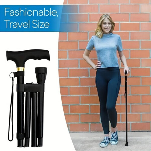 Canne de marche télescopique pliable 1