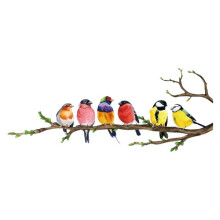 Innenaufkleber Bunte Vögel