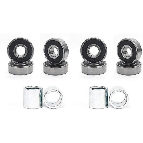 4 ruote da skateboard nere 78A con cuscinetti 2
