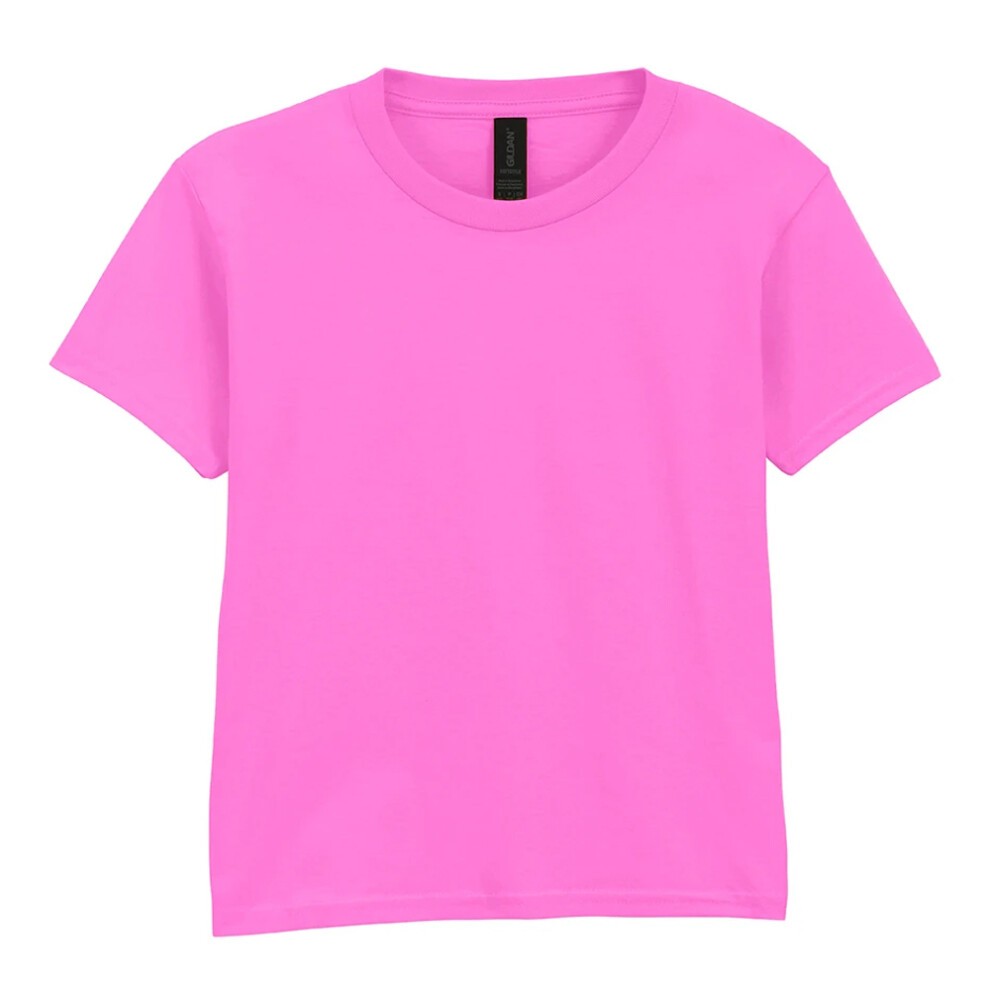 Gildan (9-11 Years, Azalea) Childens/Kids Softstyle Ringspun T-Shirt Multicoloured