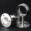 Supporto per asta appendiabiti in acciaio inox, 4 pezzi, colore argento 4