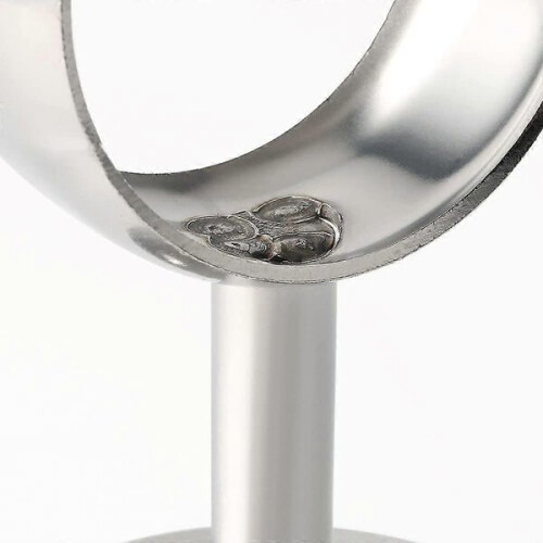 Supporto per asta appendiabiti in acciaio inox, 4 pezzi, colore argento 2