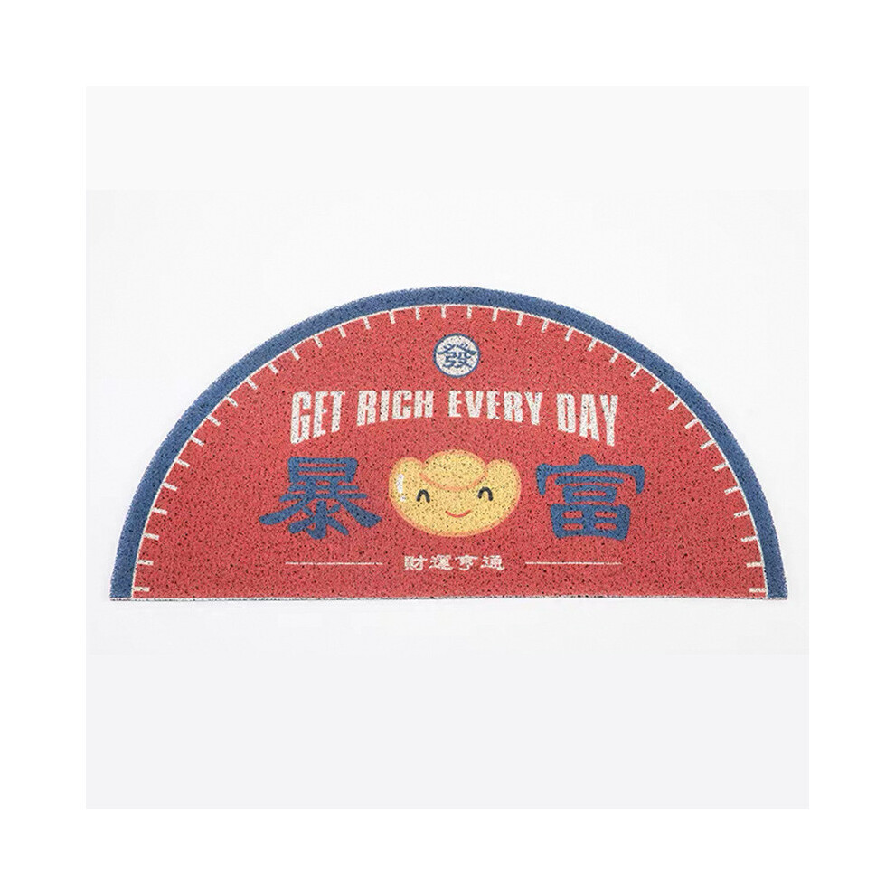 (Style B, 40X60cm) Indoor Entryway Semicircular Door Mat With Pvc Silk Loop Home Entrance For 691276887268