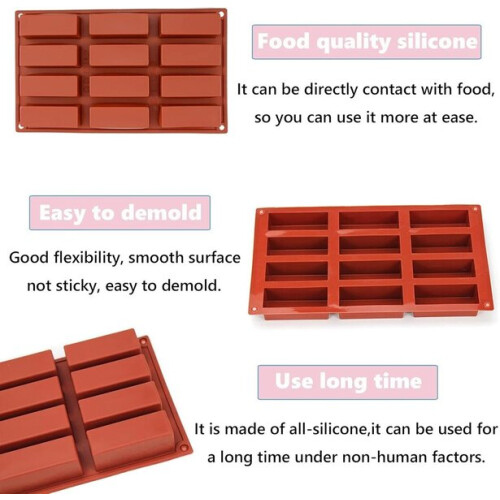Moules rectangulaires en silicone, 1 pièce. 2