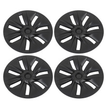 Matte Black 19in Wheel Hub Covers Set for Tesla