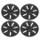 Matte Black 19in Wheel Hub Covers Set for Tesla 1