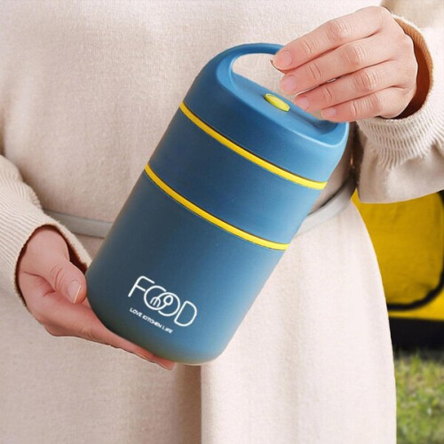 Termo para alimentos de doble pared, 680 ml, azul 1