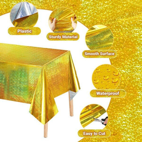 Nappe de réception 127,0 x 274,32 cm, dorée 2
