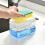 Kitchen Sink Drain Soap Dispenser Dishwashing Soap Press Soap Box with Sponge Kitchen Detergent Container 6