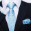 Ensemble cravate homme bleu clair 2