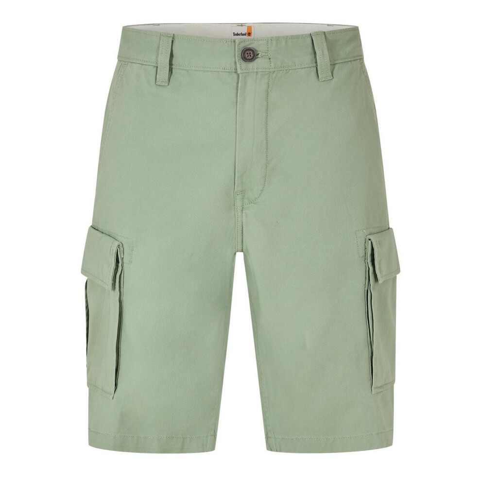 Timberland (30R, Bay) Mens Regular Cargo Shorts Green