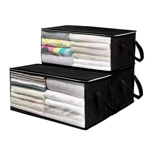 Σετ κλινοσκεπασμάτων, 2 τεμ., 58x30x31 cm, μαύρο 1