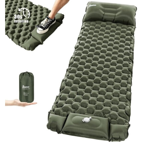 Tapis de sol gonflable de camping avec repose-pieds, petit format 1