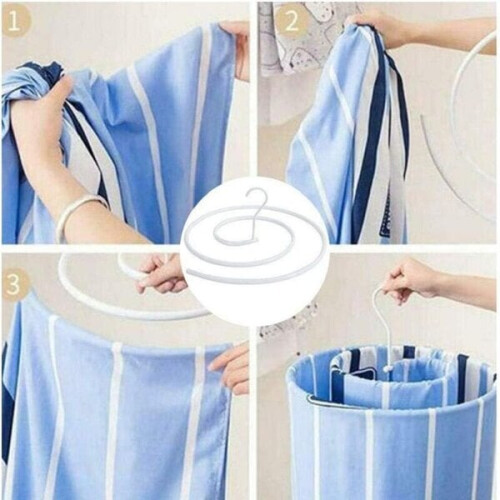 Spiral ceiling hanger, rotating storage box, space saving, drying 1