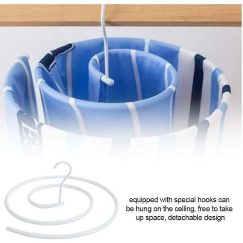 Spiral ceiling hanger, rotating storage box, space saving, drying 2