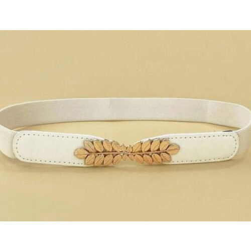 Elegante witte elastische riem 1