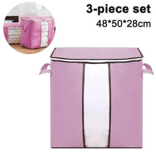 3pcs Storage Bags Closet Clothes Organizer Large Capacity Storage 2