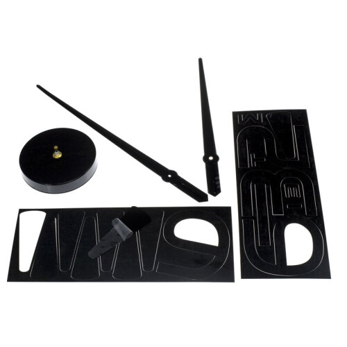Grande horloge murale noire, 80-120 cm 1