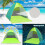 tente de plage verte pliable 3