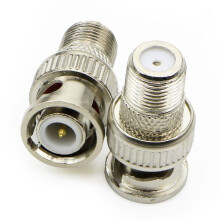 80Pcs BNC Male Plug to F Female Jack Adapter Coax Connector Coupler Adapters CCTV Camera (80PCS)