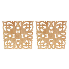 2X Wooden Decal Supply European-Style Applique Real Wood Carving Accessories and Retail.Woodcarving