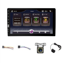 Einzel-DIN-Autoradio mit Carplay Android Auto, 9-Zoll-HD-Autoradio mit Rückfahrkamera, Unterstützt FM/AM-Radio Mirror Link