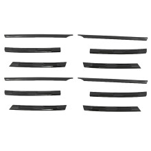 12x LHD for  L 2017-2021 Glossy Black Front Bumper Mesh Center Grille Grill Moulding Strips Cover Trim
