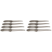 8X Korean and Japanese BBQ Tongs Self-Standing Grill Tongs Non-Slip Cooking Utensils Stainless Steel Tongs