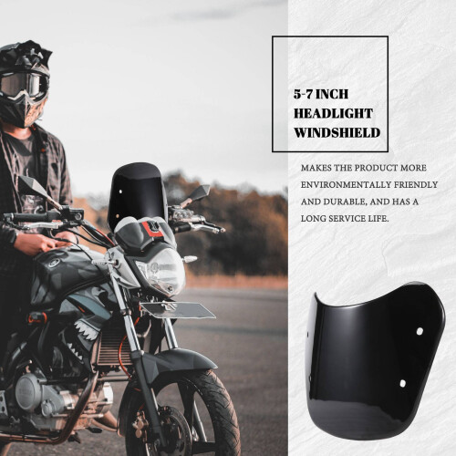 5-7 Zoll Motorrad Scheinwerfer Wind Schutz Scheibe Windabweiser Wind Schutz Scheibe Universal für