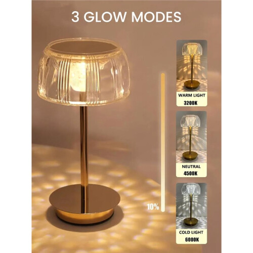 LED Table Lamp Touch Sensor Night Light USB Rechargeable Portable Bedroom Night Light Wireless Reading Lamp Restaurant 2