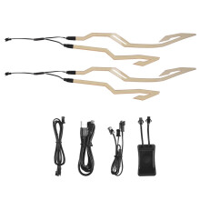 4-In-1 Motorhelm Nachtrijden Koud Licht Signaal Knipperstrip LED Lichtgevende Stickerstrip USB-Oplader (Ijsblauw)