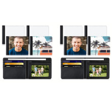 8 Pièces Portefeuille de Sublimation Blanc Transfert de Chaleur Sublimation Portefeuilles Porte-Carte Bancaire pour Hommes Cadeau Bureau